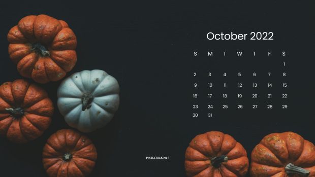 October 2022 Calendar Desktop Image.