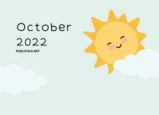 October 2022 Calendar Phone HD Wallpaper Free download.
