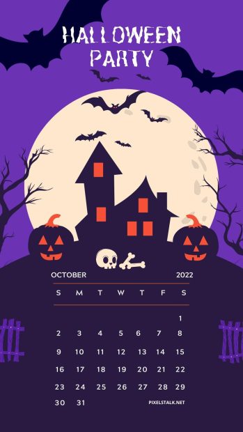 October 2022 Calendar Phone Wallpaper HD.