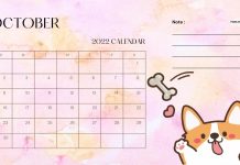 October 2022 Calendar Wallpaper Free Download.