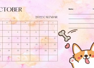 October 2022 Calendar Wallpaper Free Download.