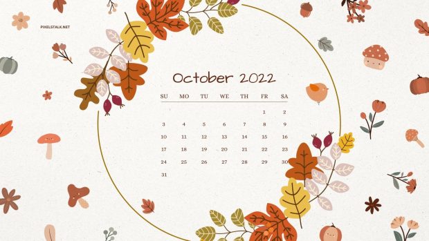 October 2022 Calendar Wallpaper HD.