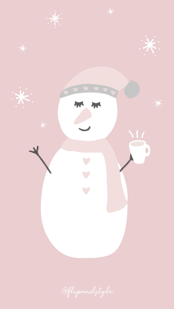 Original Cute Girly Winter iPhone Wallpaper.