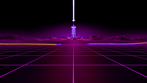 Outrun Wallpaper Computer.