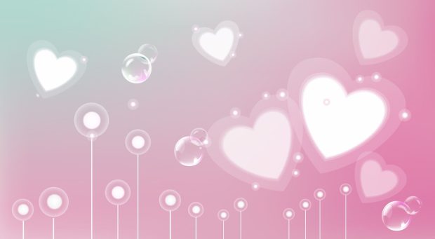 Pastel Aesthetic Cute Wallpaper Love Heart.