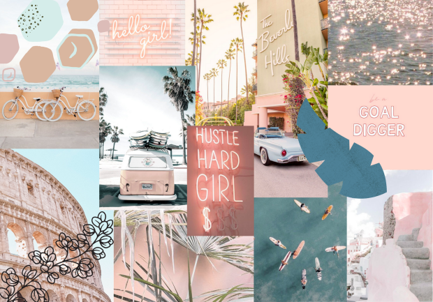 Pastel Aesthetic Wallpaper Collage.