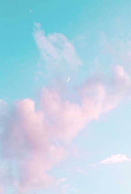 Pastel Blue Aesthetic Wide Screen Wallpaper.