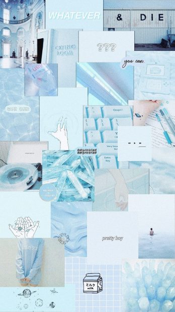 Pastel Blue Wallpaper Aesthetic HD Free download.