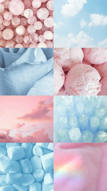 Pastel Blue Wide Screen Wallpaper Aesthetic HD.