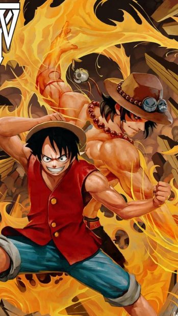Phone Backgrounds One Piece Luffy Ace.
