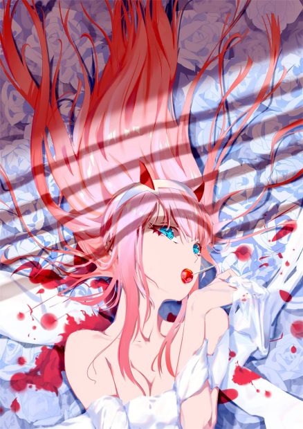 Phone Free download Zero Two Wallpaper HD.