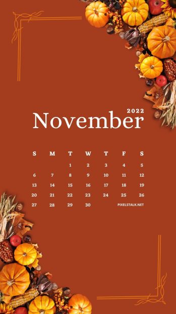 Phone November 2022 Calendar Wallpaper HD.