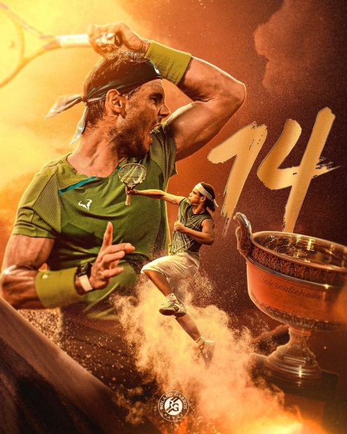 Phone Rafael Nadal Roland Garros 2022 Champions Wallpaper HD.