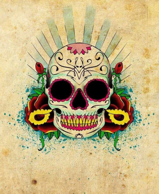 Phone Sugar Skull Wallpaper HD.