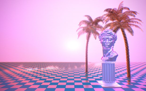 Pink Aesthetic Vaporwave Wallpaper HD.