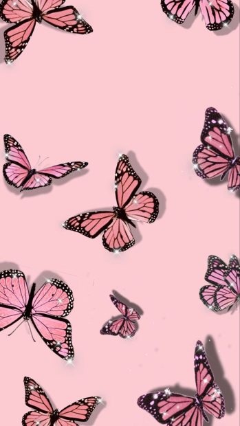 Pink Butterfly Aesthetic Wallpaper 1080x1920.