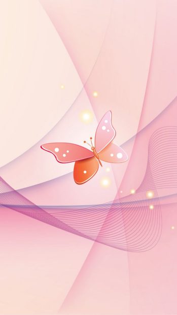 Pink Butterfly Background HD.