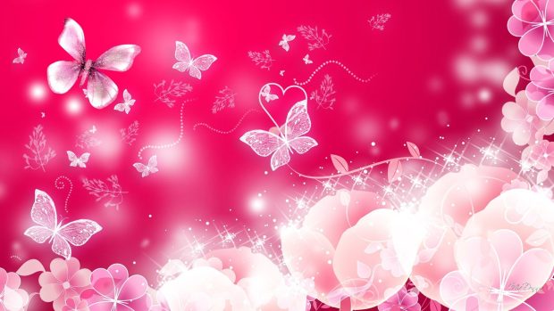 Pink Butterfly Wallpaper Computer.