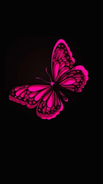 Pink Butterfly Wide Screen Wallpaper.