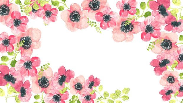 Pink Cute Floral Background HD.