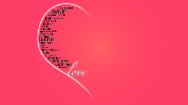 Pink Love Heart Wallpaper HD.