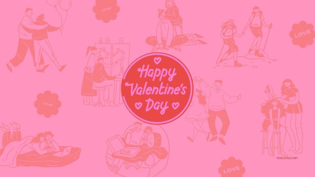 Pink Valentine Wallpaper for Desktop (1).