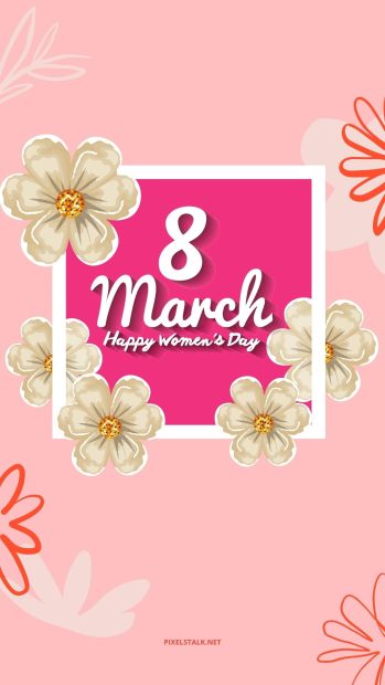 Pink Womens Day Iphone Wallpaper.