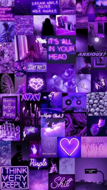 Purple Aesthetic Desktop Image.