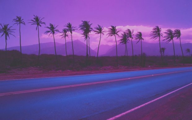 Purple Aesthetic Wallpaper Beach.