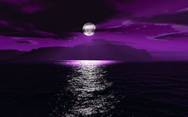 Purple Aesthetic Wallpaper Dark Sea.