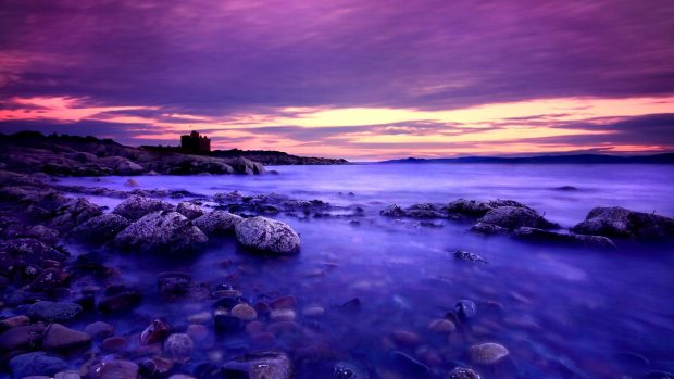 Purple Aesthetic Wallpaper HD Beach Vibe.