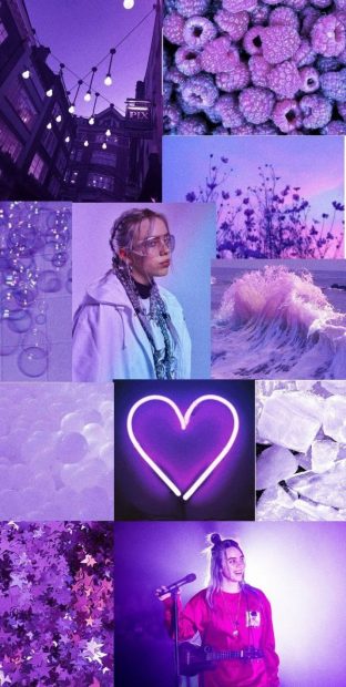 Purple Aesthetic Wallpaper HD Billie Eilish.