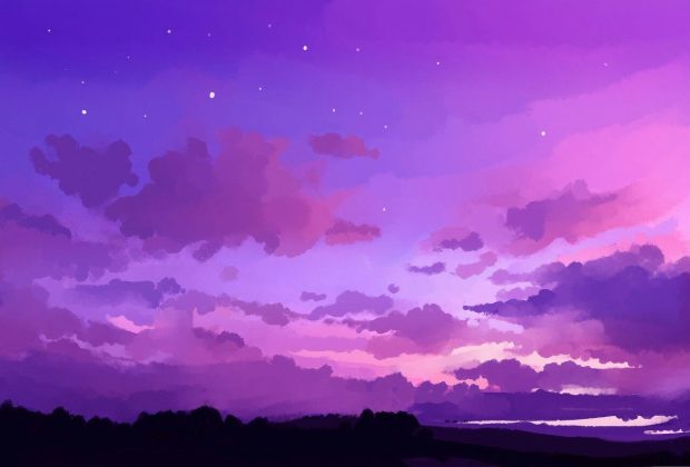 Purple Aesthetic Wallpaper Sky Light.