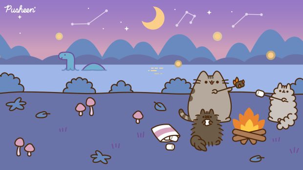 Pusheen Wallpaper HD Free download.