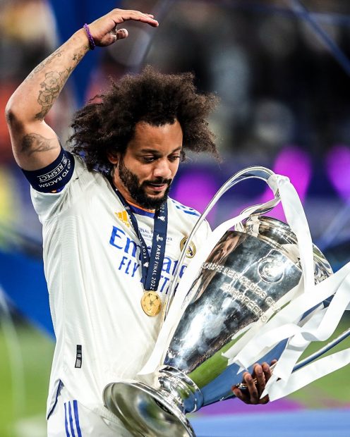 Real Madrid UEFA Champions League 2022 Marcelo Wallpaper HD.