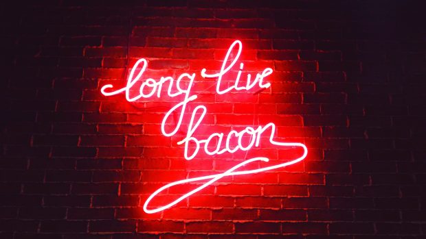 Red Aesthetic Neon Sign Wallpaper HD.