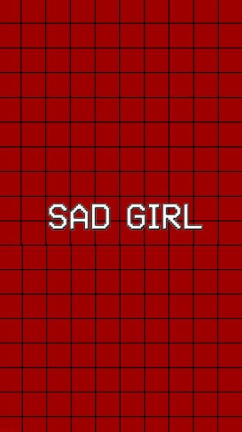 Red Aesthetic Wallpaper HD Sad Girl.