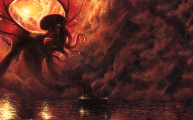 Red Cthulhu Wallpaper HD.