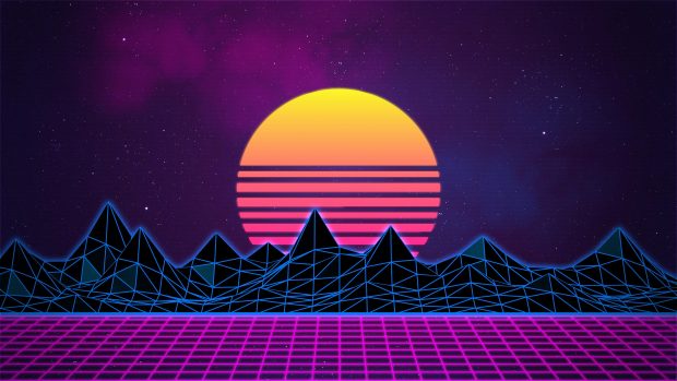 Retrowave Aesthetic Wallpaper HD.