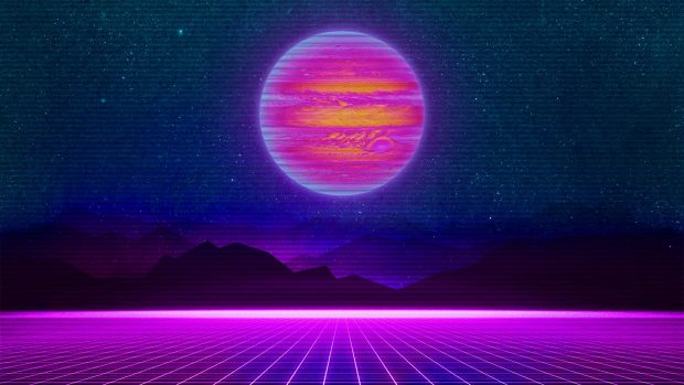 Retrowave Wide Screen Wallpaper.