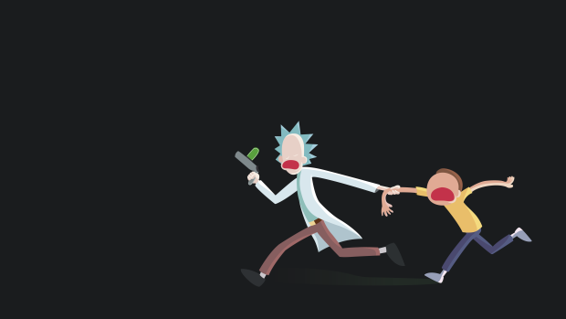 Rick And Morty HD Wallpaper 4K Computer Aesthetic.