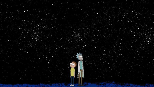 Rick And Morty Wallpaper 4K Minimalist Aesthetic.