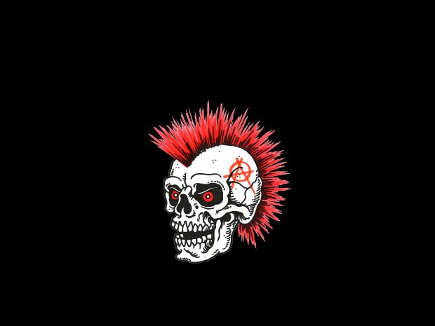 Rock Skull Background.