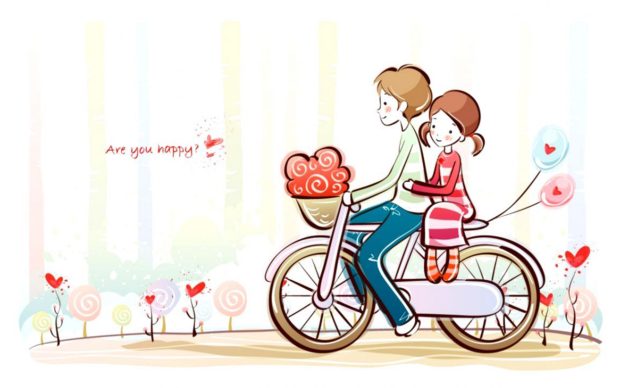 Romantic Cute Valentine Background.