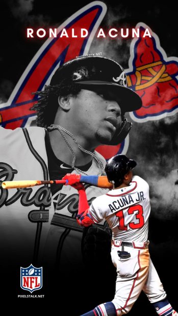 Ronald Acuna Black and White Wallpaper HD.