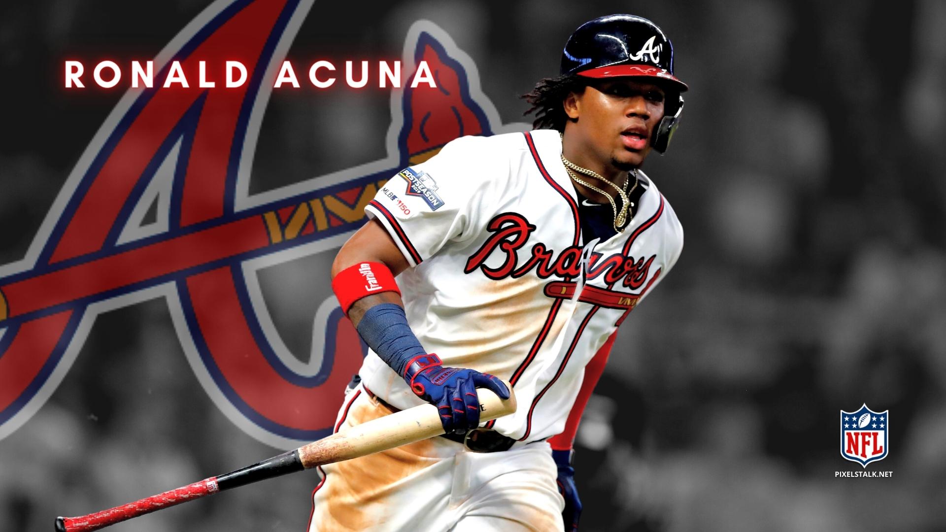 Ronald Acuna Jr Wallpaper  iXpap  Atlanta braves wallpaper Atlanta  braves baseball Mlb wallpaper