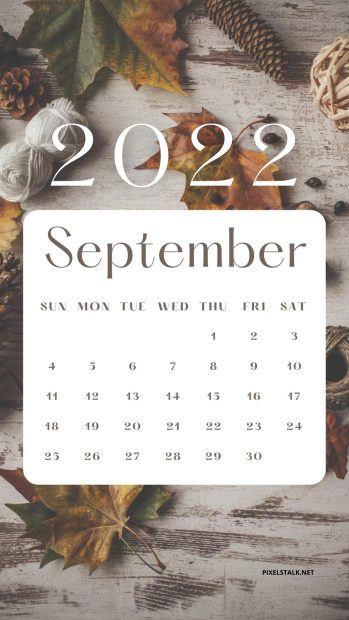 September 2022 Calendar Iphone Wide Screen Wallpaper.