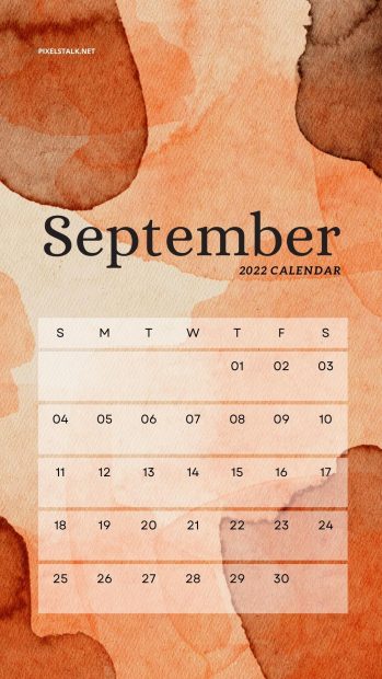 September 2022 Calendar Iphone Wide Screen Wallpaper HD.