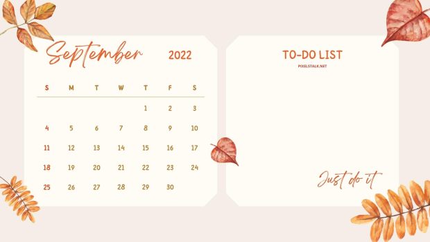 September 2022 Calendar Wallpaper HD.