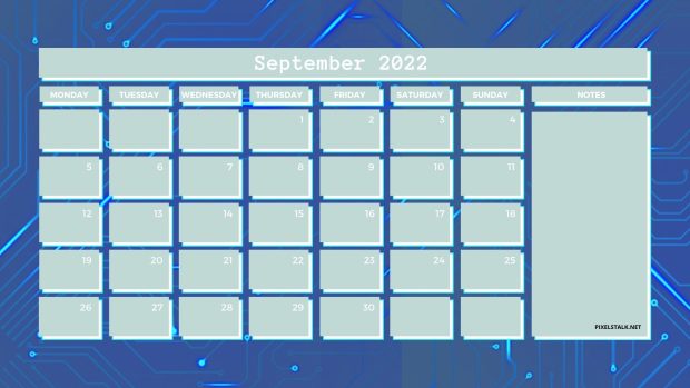 September 2022 Calendar Wallpaper High Resolution.